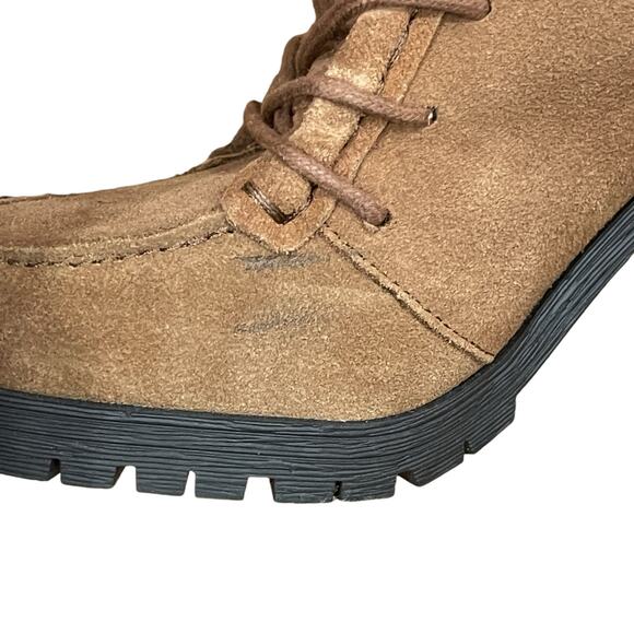 Circus by Sam Edelman Saddle Brown Suede Chunky Heel Bootie Size 8 - Picture 8 of 13